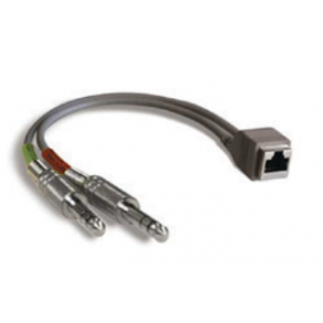 Studiohub 993006 Adapter RJ-45 Female to dual 1/4in TRS Male - 8in. Balanced