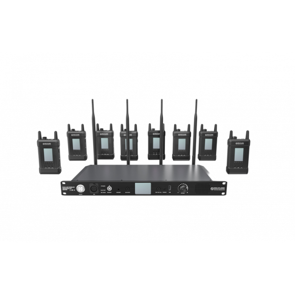 Hollyland Syscom 1000T with 8 belt packs - Full-duplex intercom system