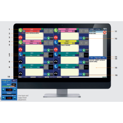 AEQ SYSTEL IP16 BASIC, 1RU for 12 simult. IP phone lines of up to 8 can be IP Control Phones