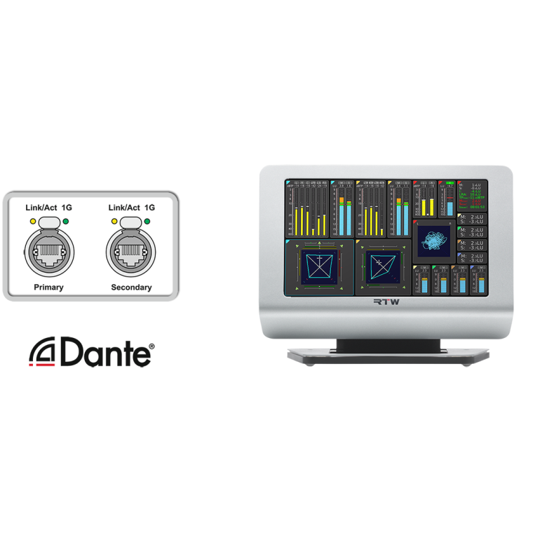 RTW TM7-Dante 7" Desktop TouchMonitor for AoIP network based Post Production, TV Broadcast and Video