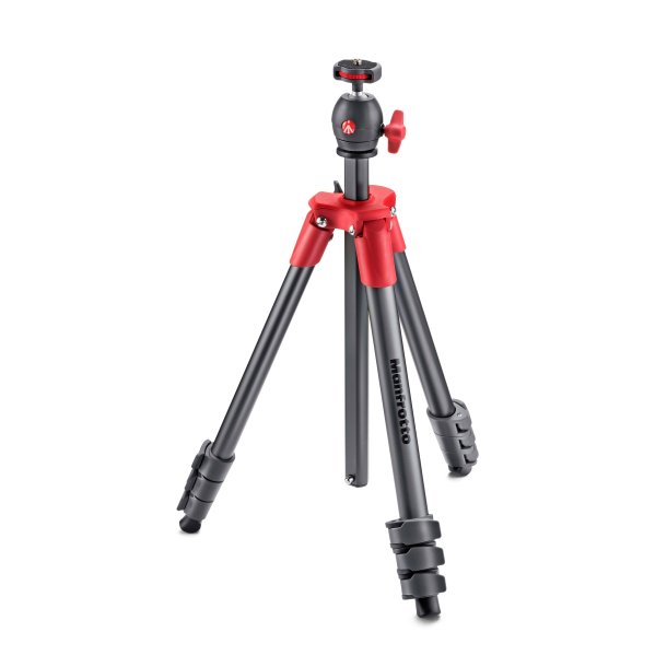 Manfrotto Aluminum compact light Camera Tripod black/red-39-131cm, max 2kg