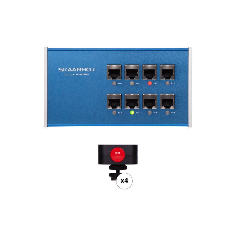 Skaarhoj Tally Box System+ 4x Tally Lights Bundle