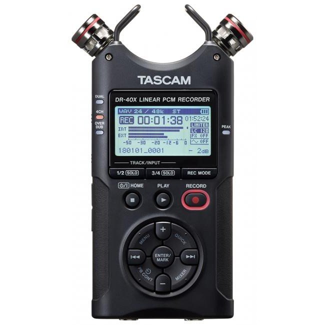 Tascam DR-40X Handheld 4-track Recorder - Reporter & Commentator Equip ...