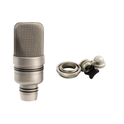 Microtech Gefell UM930 twin Microphone with microphone holder and cable, satin nickel