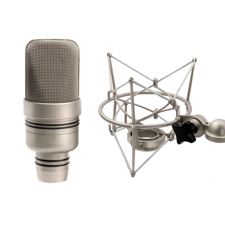 Microtech Gefell UM930 twin Microphone with schockmount in suitcase, nickel