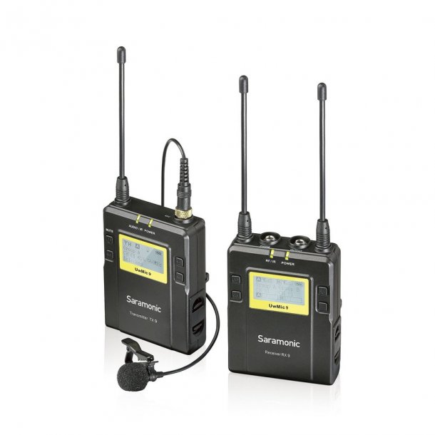 Saramonic UWMIC9 RX9 TX9 96 Ch. Digital UHF Wireless Lavalier Microphone System