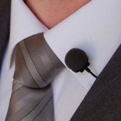 Voice Technologies VT506 Black Omni Lavalier Microphone in VTO Box with accessories