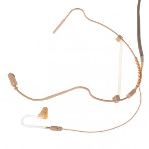 Voice Technologies VT860MKII Beige Lightweight Headworn Cardioid Microphone in black case