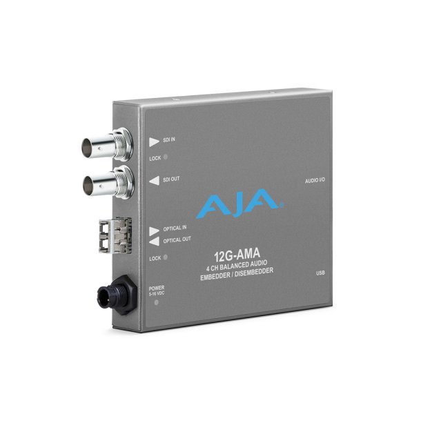 AJA 12G-AMA-TR 12G-SDI Input and Output up to 4K/UltraHD with LC Fiber Transceiver