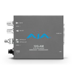 AJA 12G-AM-R-ST 12G-SDI 8-Channel AES Embedder/Disembedder with ST Fiber Rx SFP