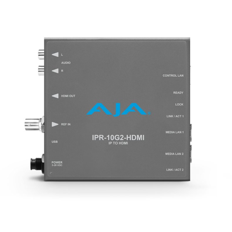 AJA IPR-10G2-HDMI Bridging HD SMPTE ST 2110 Video and Audio to HDMI