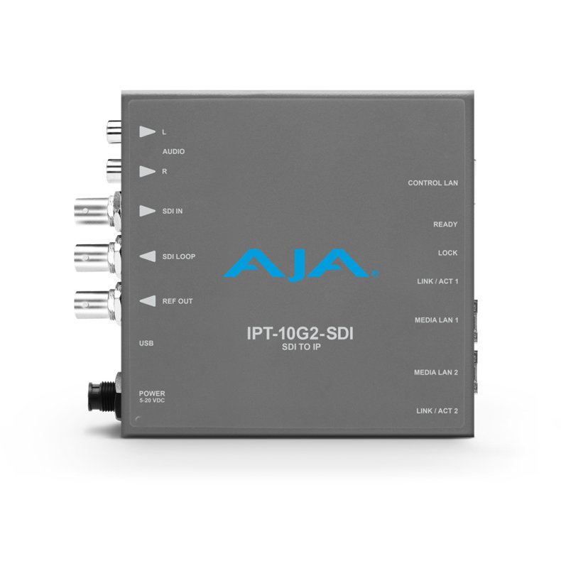AJA IPT-10G2-SDI Bridging 3G-SDI to SMPTE ST 2110 Video and Audio