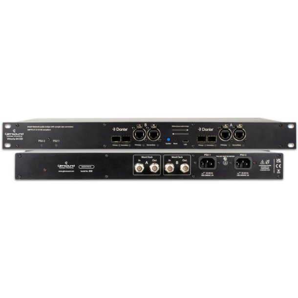 Glensound  VITTORIA 64/DD Dante network audio bridge.  64 x 64 channels