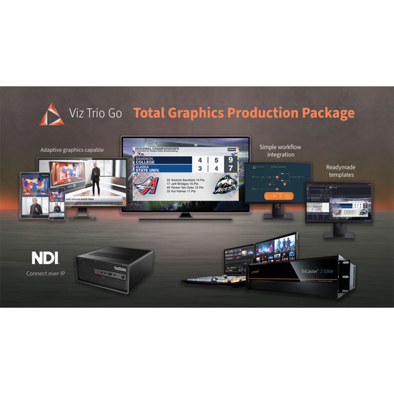 Vizrt Viz Trio Go Package for Year 1 - bundles HW and 1Y Trio and Engine software license
