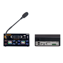 AEQ XPEAK D Desktop intercom user panel with 8 pageable 4way levers , 2 IP ports