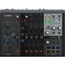 Yamaha AG08-BL 8 ch live streaming mixer with USB audio I/F. Sofware bundled. Black.