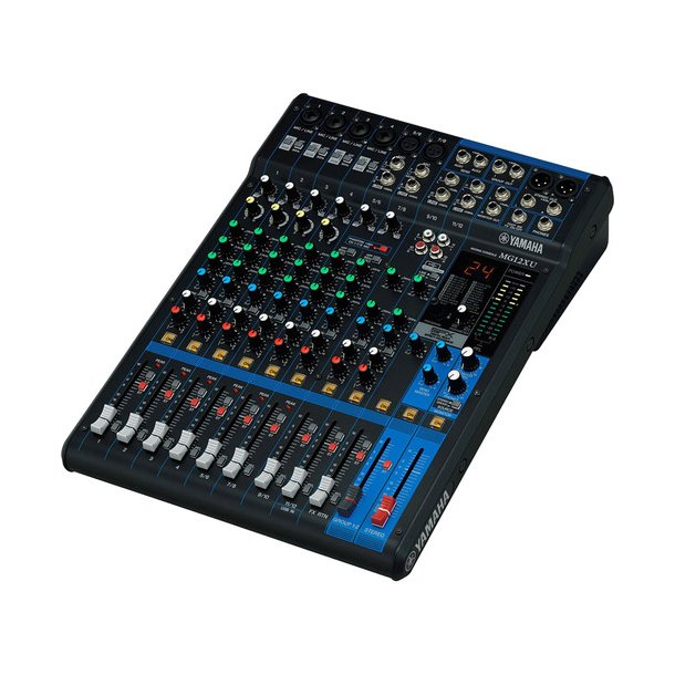 Yamaha MG-12XU Max 6 Mic / 12 Line Inputs (4 mono + 4 stereo) Digital Effects. Knob version. USB I/F