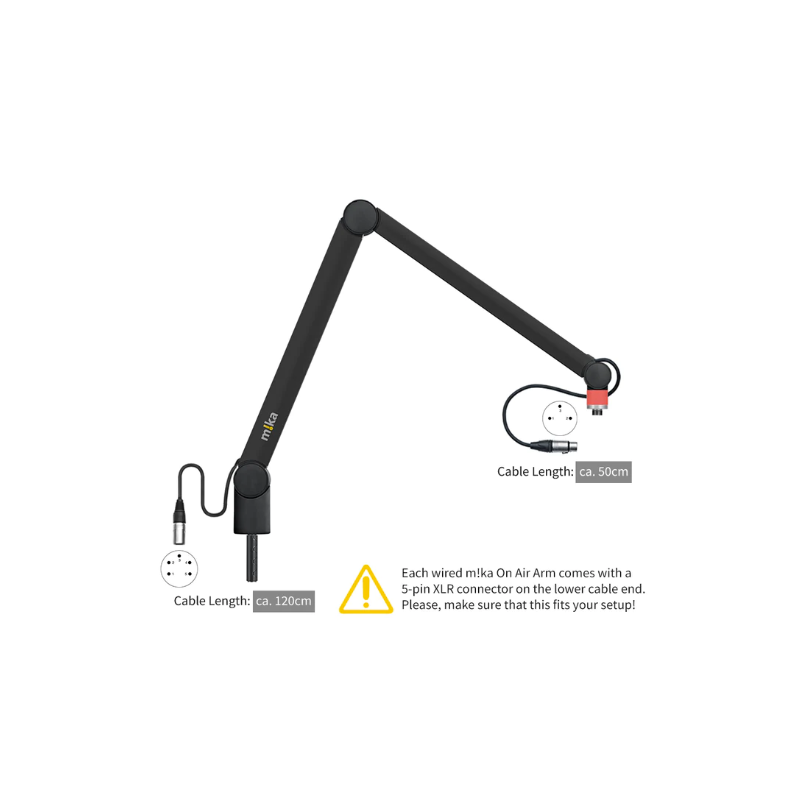 Yellowtec YT3605 m!ka On Air Microphone Arm M black with XLR Connectors