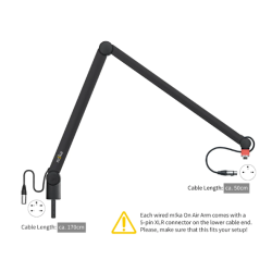 Yellowtec YT3705 m!ka On Air Microphone Arm XL black with XLR Connectors