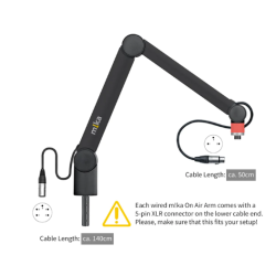 Yellowtec YT3505 m!ka On Air Microphone Arm XS black with XLR Connectors