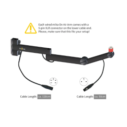 Yellowtec YT3208 m!ka On Air Microphone Arm TV black with installed XLR-connectors 