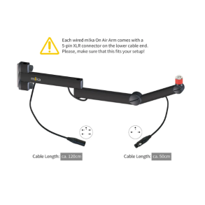 Yellowtec YT3208 m!ka On Air Microphone Arm TV black with installed XLR-connectors 