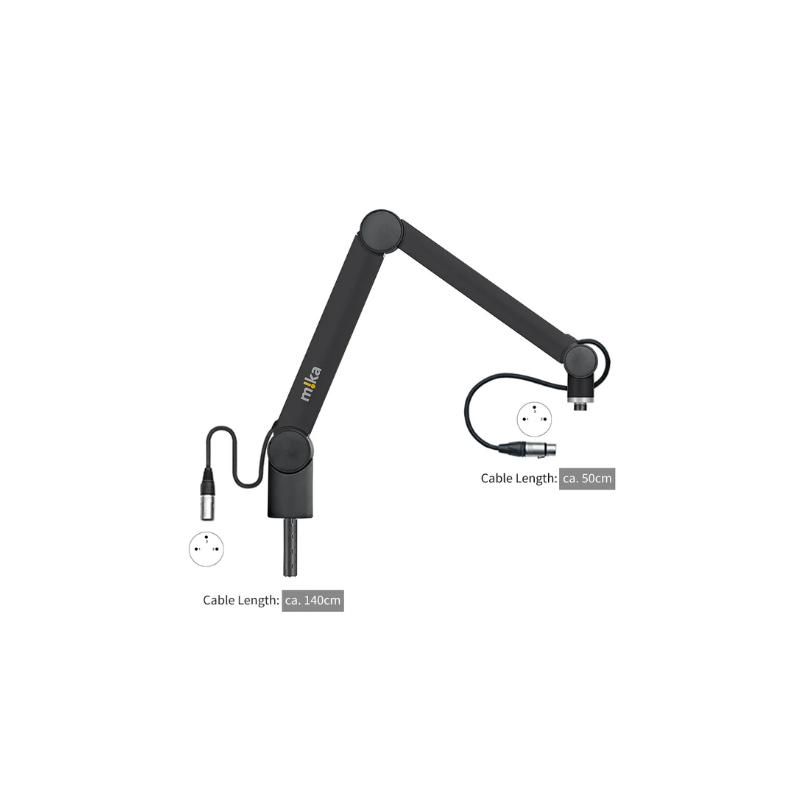 Yellowtec YT3501-XLR m!ka Microphone Arm XS black with XLR connectors