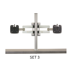 Yellowtec YT3412 Set 3 Dual Monitor Set Aluminium