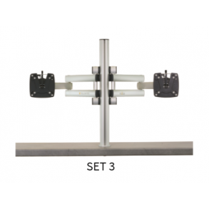 Yellowtec YT3412 Set 3 Dual Monitor Set Aluminium
