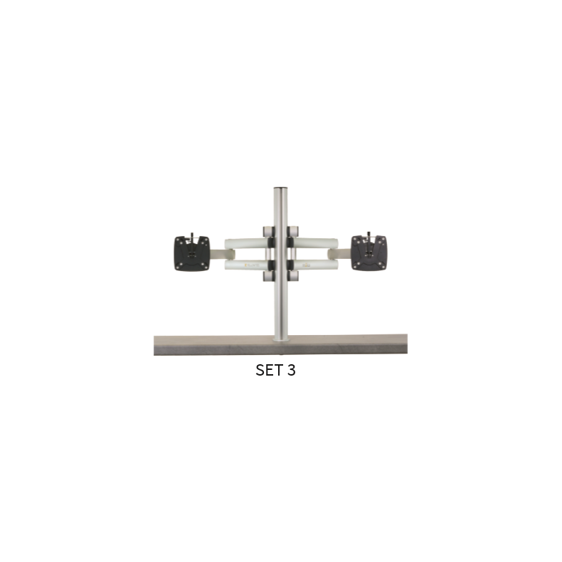 Yellowtec YT3412 Set 3 Dual Monitor Set Aluminium