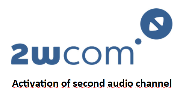2wcom Option IP-4c: Activation of second audio channel for IP 4c unit ...