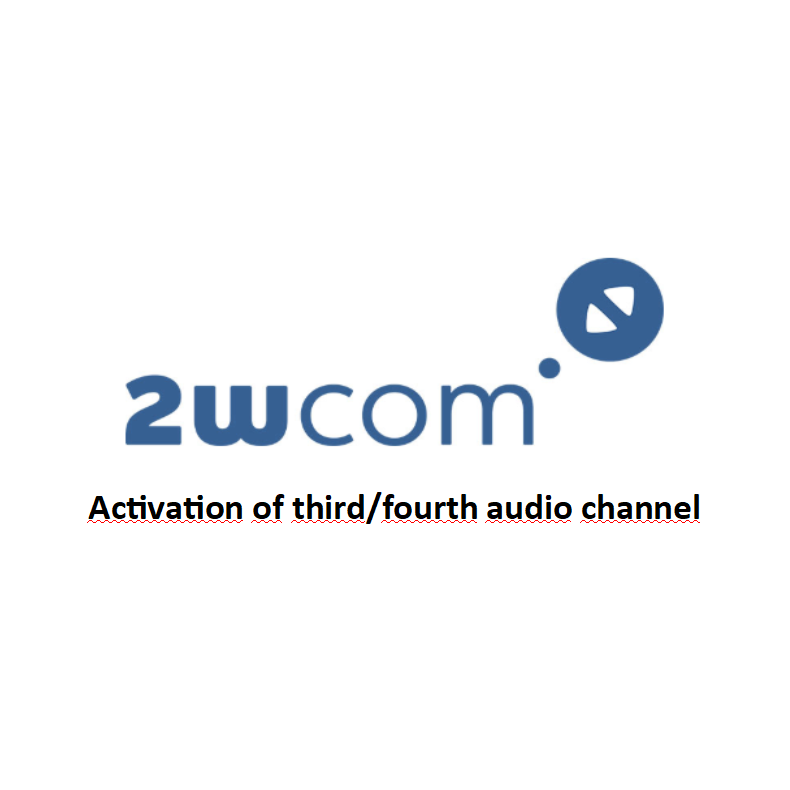 2wcom Option IP-4c: Activation of third audio channel for IP 4c unit