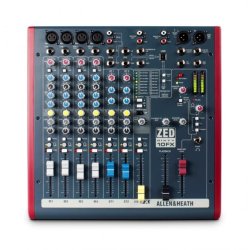 Allen &amp; Heath ZED60-10FX Mixer 4 mono/2 stereo m/USB og DSP