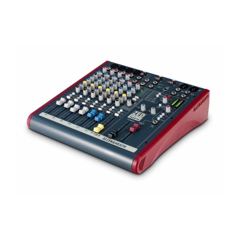Allen &amp; Heath ZED60-10FX Mixer 4 mono/2 stereo m/USB og DSP