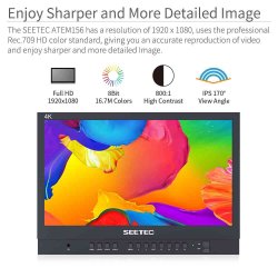 Seetec ATEM156 Live Streaming Broadcast Monitor with 4 HDMI In/out