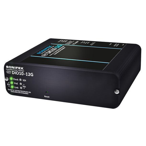 Sonifex AVN-DIO10-12G Dante to 12G/6G/3G/HD/SD-SDI Embedder/De-Embedder