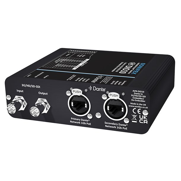 Sonifex AVN-DIO10 Dante to 3G/HD/SD-SDI Embedder/De-Embedder - Audio Cards & Interfaces - BroadcastStoreEurope.com