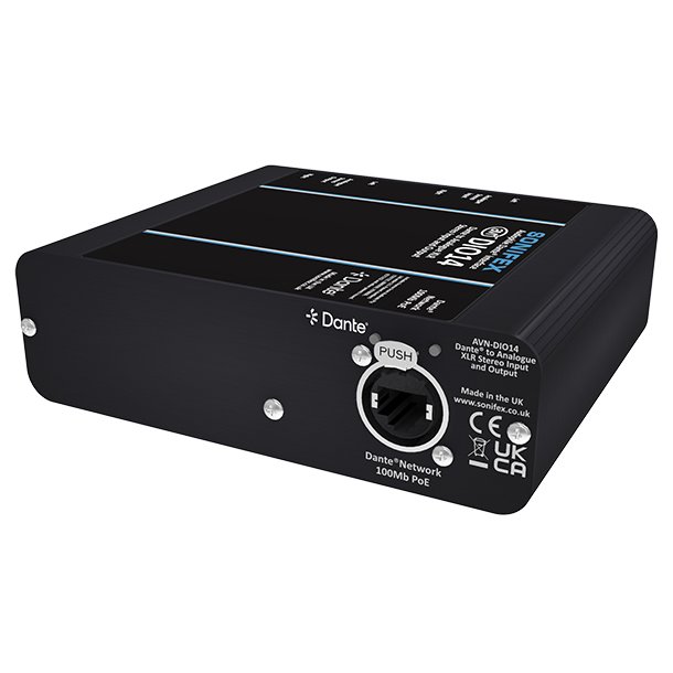 Sonifex AVN-DIO14 Dante to XLR Analogue Stereo Input & Output