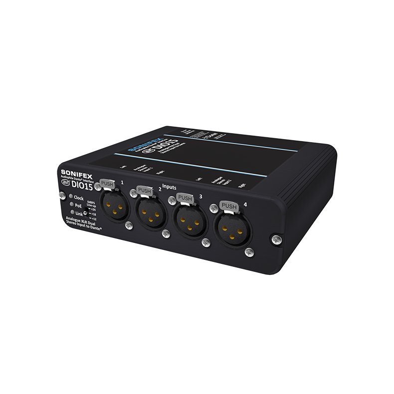 Sonifex AVN-DIO15 4 Analogue XLR Inputs to Dante Black