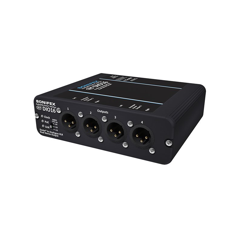 Sonifex AVN-DIO16 Dante to 4 Analogue XLR Outputs Black