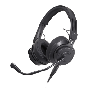 Audio-Technica AT-BPHS2Ca-UT Broadcast Stereo Headset with Condenser cardioid mic. - unterminated