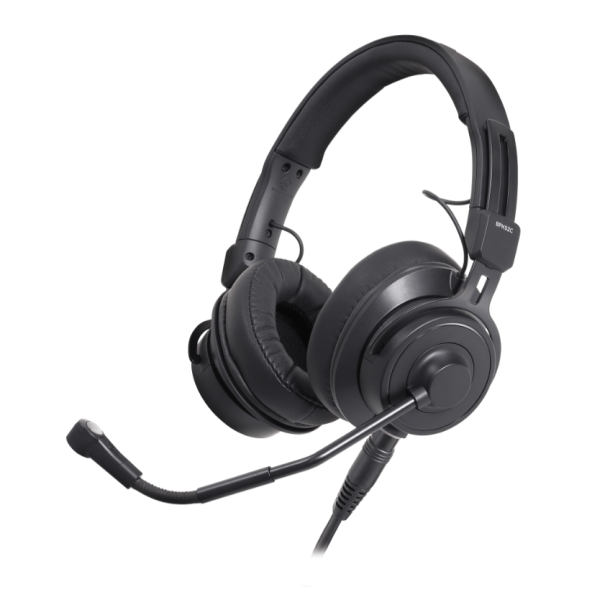 Audio-Technica AT-BPHS2C-UT  Broadcast Stereo Headset with Condenser cardioid mic. - unterminated
