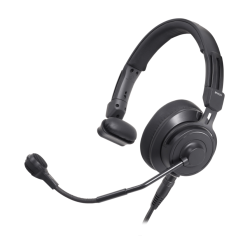 Audio-Technica AT-BPHS2S-UT - Single Ear Broadcast Headset with Dynamic mic. - unterminated