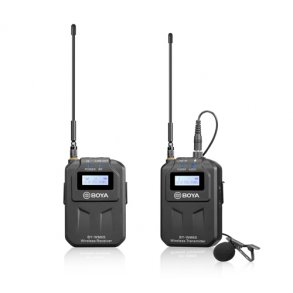 Boya BY-WM6 Wireless Audio Sender, Receiver & Lavalier Microphone 100m Range Mic