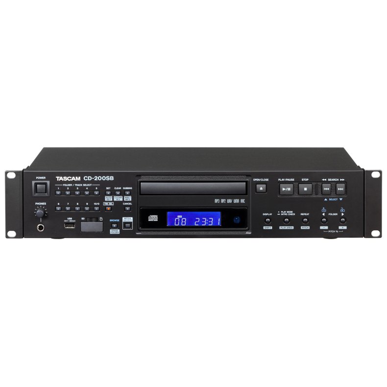 Tascam CD 200SB CD-player, SD/SDHC mem.card , USB player, rack mountable, MP3/WAV supported