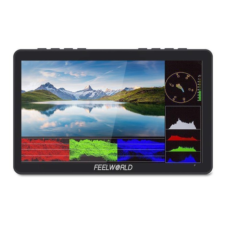 Feelworld F5 PRO-V4 6" Touch Screen DSLR Camera Field Monitor 3D LUT 4K HDMI Input Output Tilt Arm Power