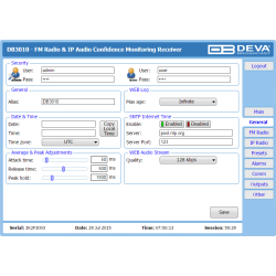 DEVA DB3010 FM Radio &amp; IP Audio Monitor. Receiver