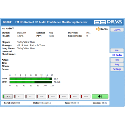 DEVA DB3011 FM/HD Radio &amp; IP Aud. Monitor. Receiver