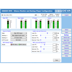 DEVA DB8009-MPX IP Audio Silence Monitor with Advanced Backup Capabilities