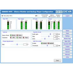 DEVA DB8009-MPX IP Audio Silence Monitor with Advanced Backup Capabilities